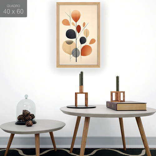 Quadro Decorativo Abstrato 60x40 Moderno Moldura Virtual 3d Cor Img05 Armação Madeira