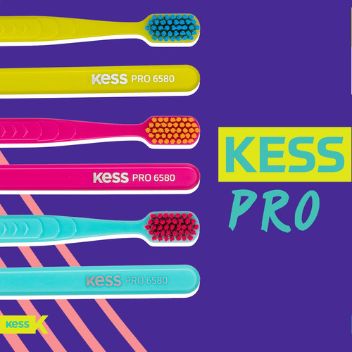 Imagem 3 de 3 de Escova Dental Kess Pro 6580 Extra Macias - 3 Unidades