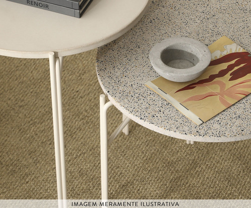 Mesa Lateral Fit Granilite Branco