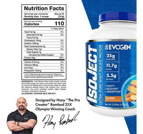 Isoject Evogen 1.8kg + Creatina Pout 250g + Shaker + Regalo