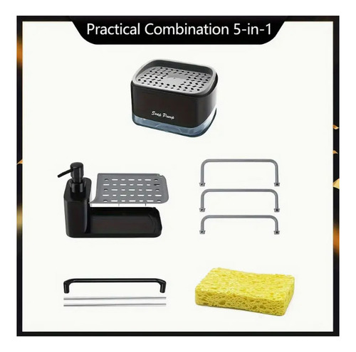 Set Dispensador De Jabón Desinfectante Para Platos