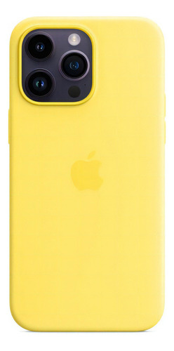 Funda Original Apple Silicona Magsafe iPhone 14 Pro Max Amarilla Canary Yellow