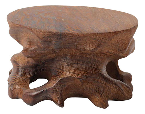 Base De Exhibición De Piedra De Madera Soporte De