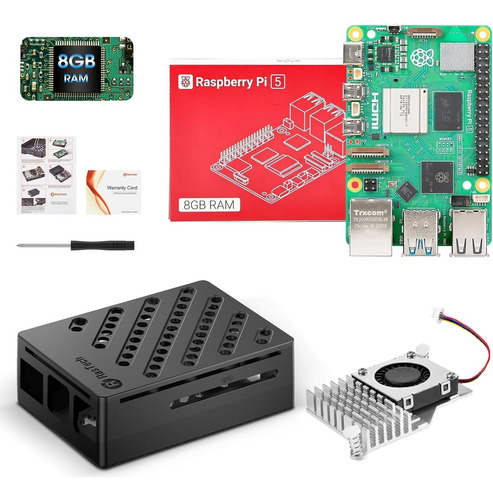Kit Rastech Para Raspberry Pi 5 De 8 Gb De Ram Con Funda Par