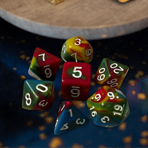 5 Juego De Dados Rpg De 7 Uds., Juego De Dados De, Estilo E
