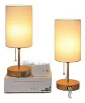 Comprar Juego De 2 Lamparas De Mesa Con 2 Puertos Usb, Modernas