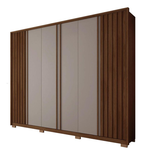 Guarda Roupa Casal 6 Portas 6 Gavetas Moon Marrom Caemmun