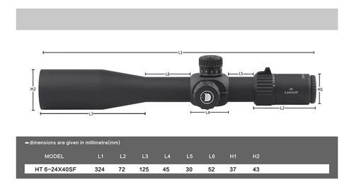 Mira Telescopica Discovery Ht 6-24x40 Ffp Rifle Primer Plano
