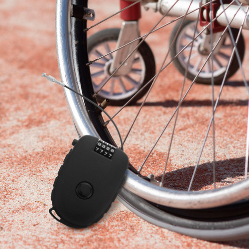 Candado De Bicicleta Retráctil Extensible De 2 Piezas Para E