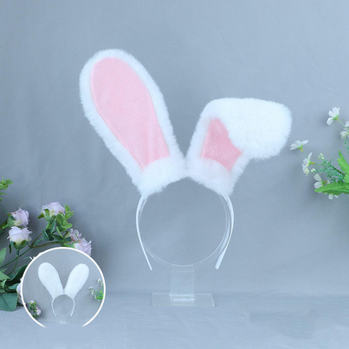Orejas De Conejo Headwear Tocado Ear Hair Hoop Para Cosplay