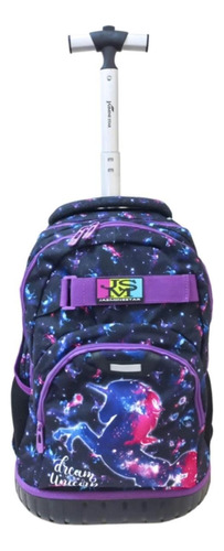 Mochila 48cm Con Carro Lanchera+cartuchera Niños Jasminestar