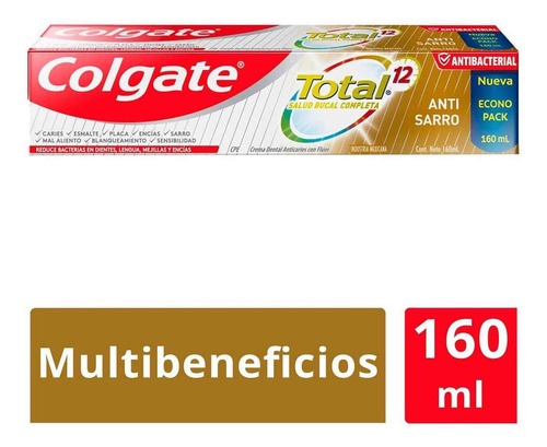 Pasta Dental Total 12 Anti-Sarro 160ml Colgate