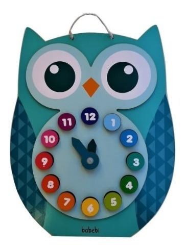 Imagem 5 de 8 de Brinquedo Educativo Relógio Pedagógico Corujinha