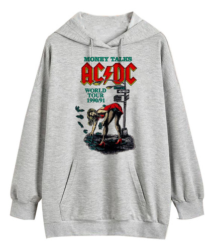 Buzo Money Talks Ac Dc Logo Frizado Algodon Unisex