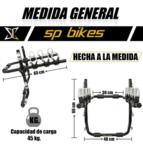 Imagen 4 de 10 de Rack Portabicicletas De Cajuela P/3 Bicicleta Toyota Corolla