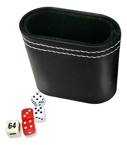 2 Juego De Dados Portátil De Cuero Profesional
