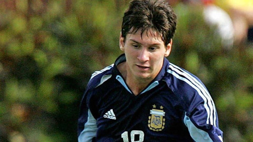Camiseta Argentina 2005 Doble Tela Messi #18 Barcelona S - M (Usado)