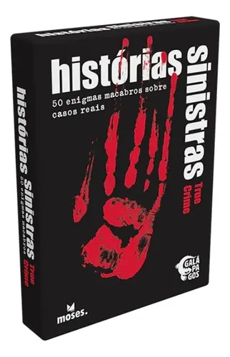Jogo Cartas Histórias Sinistras True Crime Enigmas Galápagos