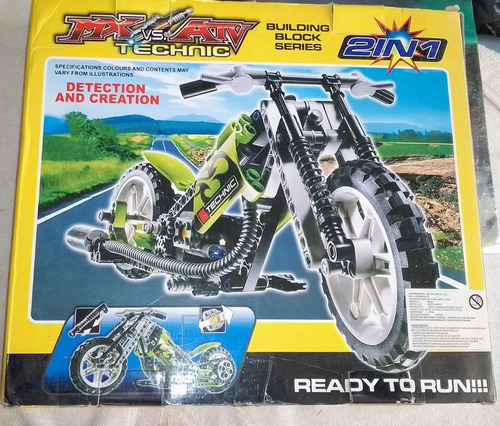 Bloque De Construccion 2 En 1 Motocicleta Juguete Creativid