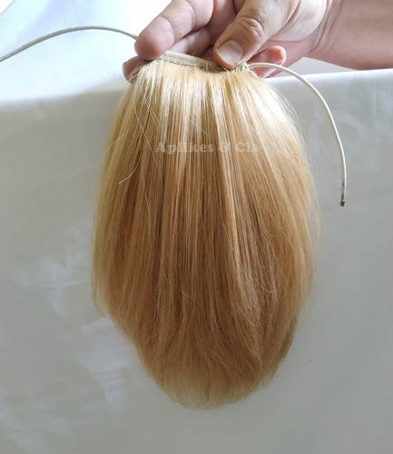Mini Rabo De Cavalo Curto Loiro Claro Cabelo Humano Tic-tac