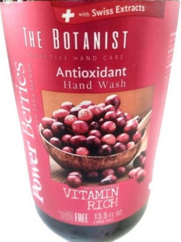 Jabón Líquido Antibacterial Para Manos Botanist Moras 400ml