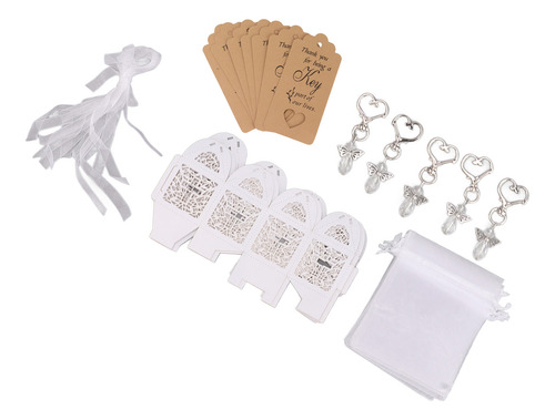 Llaveros Guest Return Favors, 24 Unidades, Con Diseño De Áng