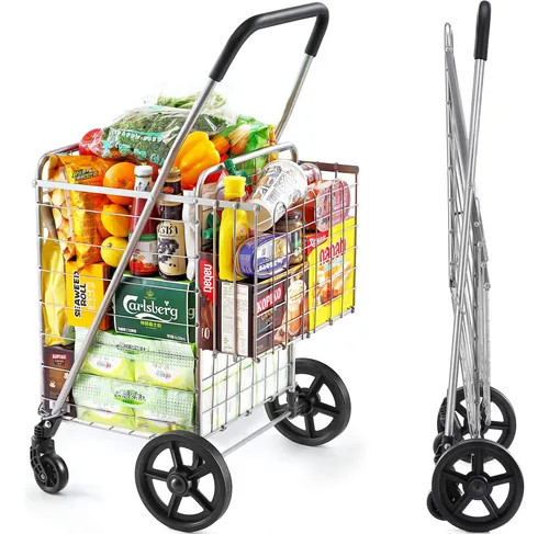 comprar Wellmax - Carrito Para Ir De Compra Con Ruedas, Carrito De M