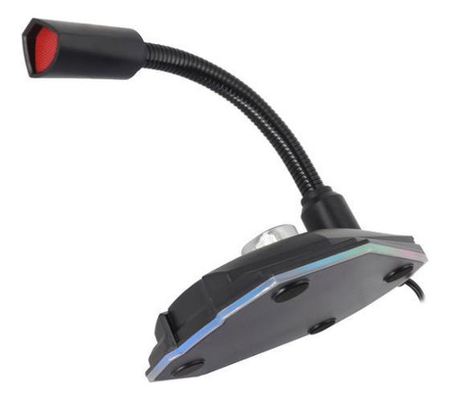 Microfone Gamer De Mesa Rgb Hyper Profissional Usb Gt Gk3