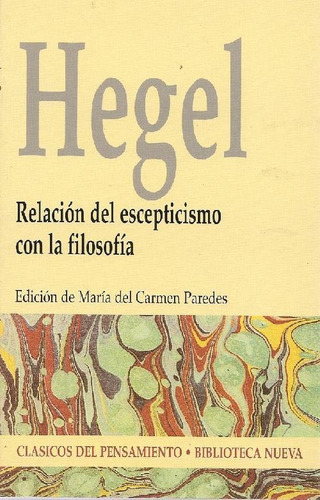 Libro Relacion Del Escepticismo Con La Filosofia De Georg Wi