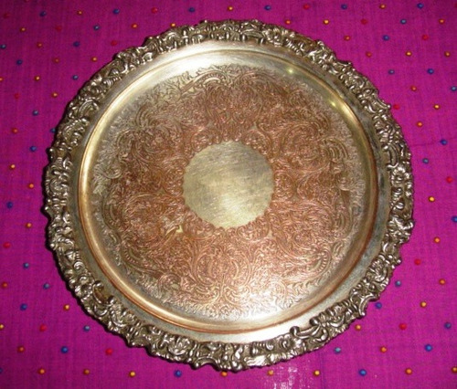 Fuente O Bandeja De Metal Plateado Rep. Sheffield