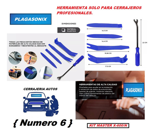 Ganzua Kit Cerrajeria Automotor Master X-600/n Puertas