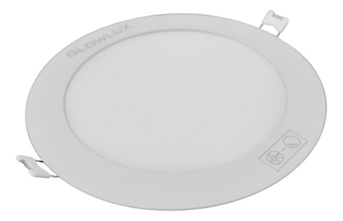 Panel Led Embutir 12w Redondo Luz Cálida 3100k Marca Glowlux