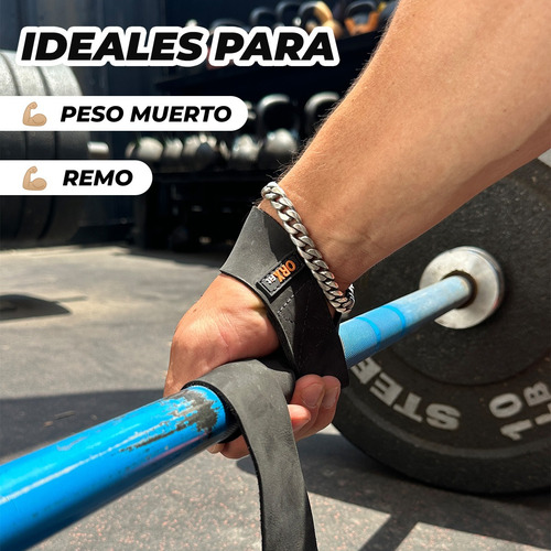 Muñequeras Straps Lifting Orxfit Correas Levantamiento Pesas Color Negro