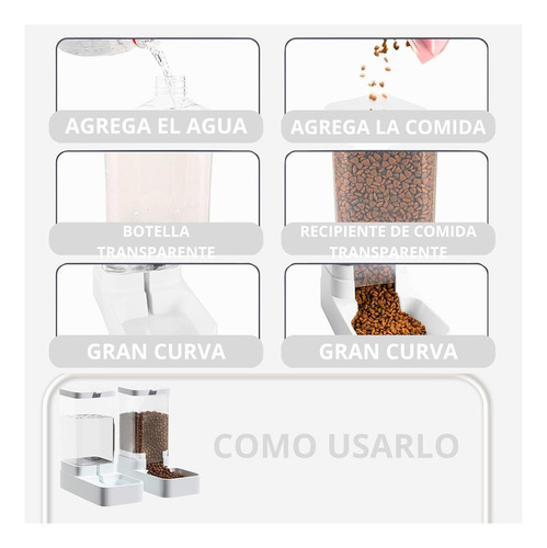 2 En 1 Comedero Automático, Comedero Para Perros Y Gatos