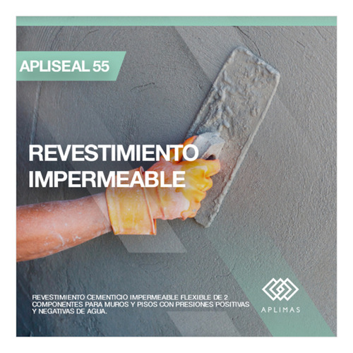 Mortero Cemento Impermeable Para Piletas Apliseal 55 X 12,5k