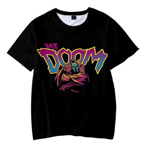 Axw Polera De Manga Corta Con Estampado 3d Rip Mf Doom