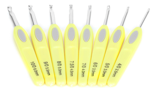 Juego De 8 Ganchos De Ganchillo Ergonómicos Con Mango De Gom