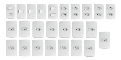 Interruptores Tomadas (25 Pçs) Casa Completa Miluz Schneider