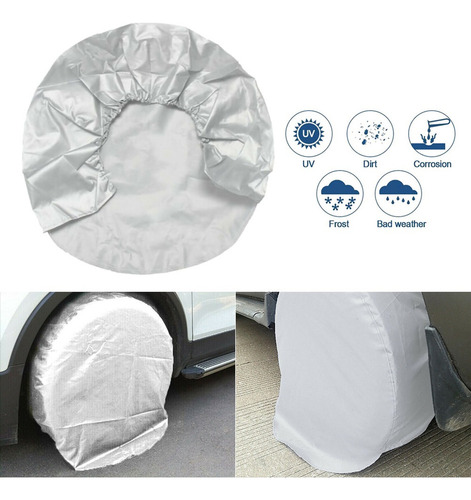 4pcs Negro Car Rv Auto Protector De La Cubierta De La Rueda