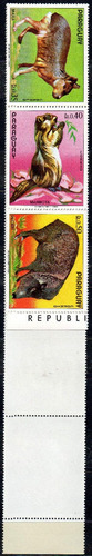 Paraguay 1975. Serie De 8 Sellos De Fauna Sudamericana