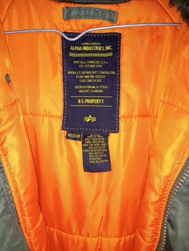 Campera Alpha Industries N-3b (Usado)
