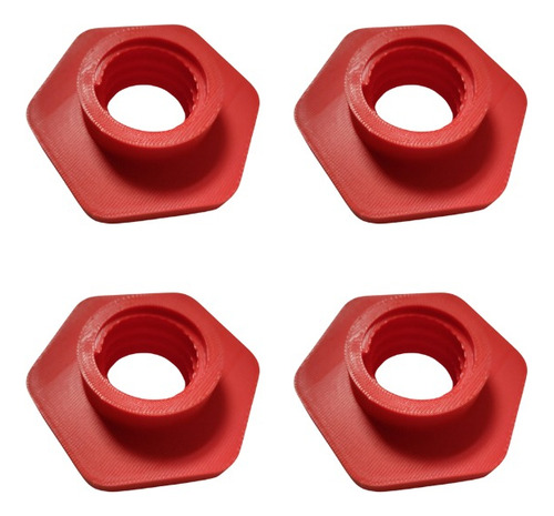 Tuerca Tope Mancuerna Para Barra De 1 Pulgada X 4 Unidades Rojo 2.54 Cm