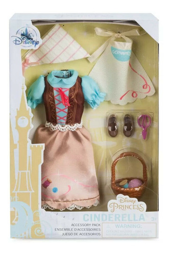 Imagem 1 de 4 de Disney Store Cinderella Princess Classic Pack Roupa Vestido