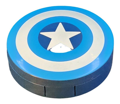 Estuche De Lentes De Contacto, Capitán América, Escudo Azul.