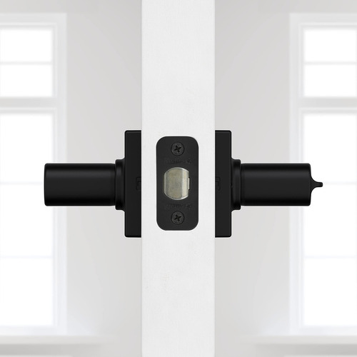 Kwikset Casey - Palanca De Bloqueo Para Puerta De Entrada, Entrada Exterior Con Llave Segura, Con Mango Reversible, Tecnología De Seguridad Smartkey Re-key Y Protección Microban En Negro Mate