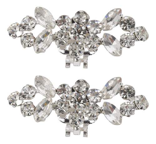 1 Par De Zapatos De Cristal Con Diamantes De Imitación Para
