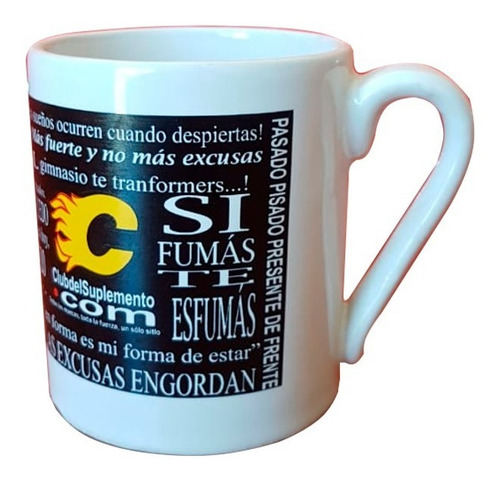 1 Taza Motivadora Desayuno Merienda Mezcla Proteinas Regalo