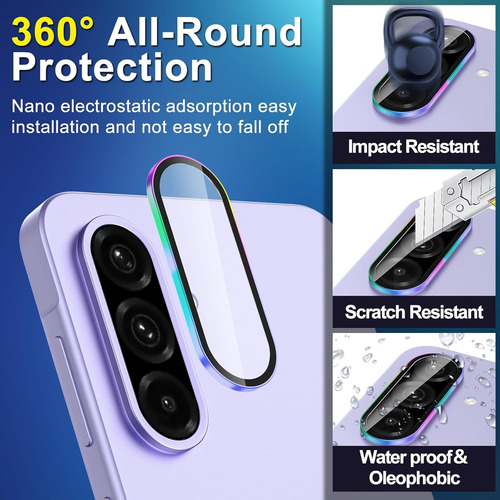 Protector Lente Camara Vidrio Templado Para Samsung A56 A36 Tornasol