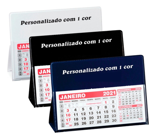 300 Calendário 2020 Mesa Grande 1 Cor Personalizado