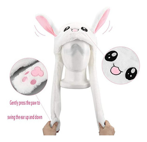 Ear Bunny With Bunny Ears In Mobile Hat.